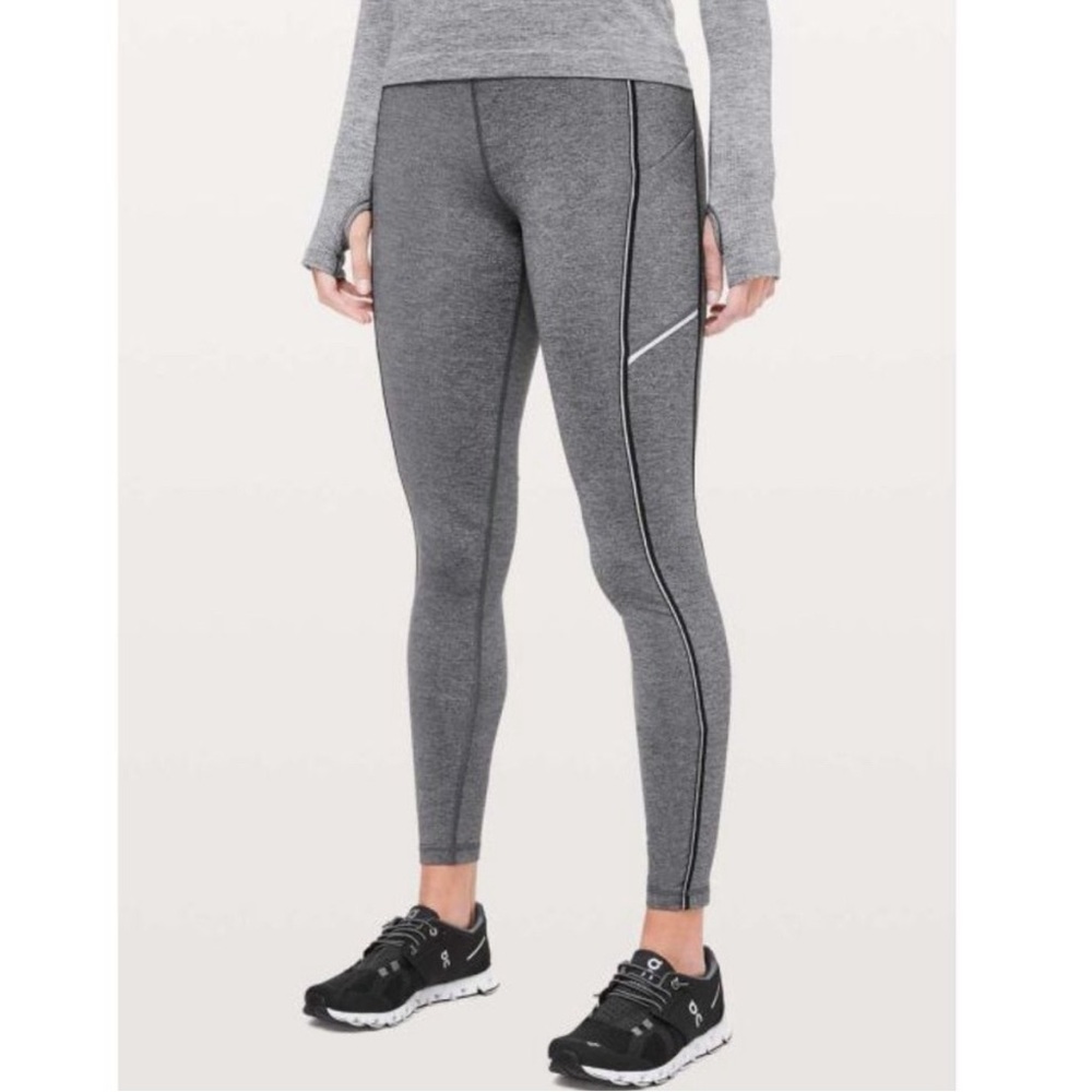 EUC Lululemon Speed Up Tight * Metallic 28"
Heathered Black: Size 6